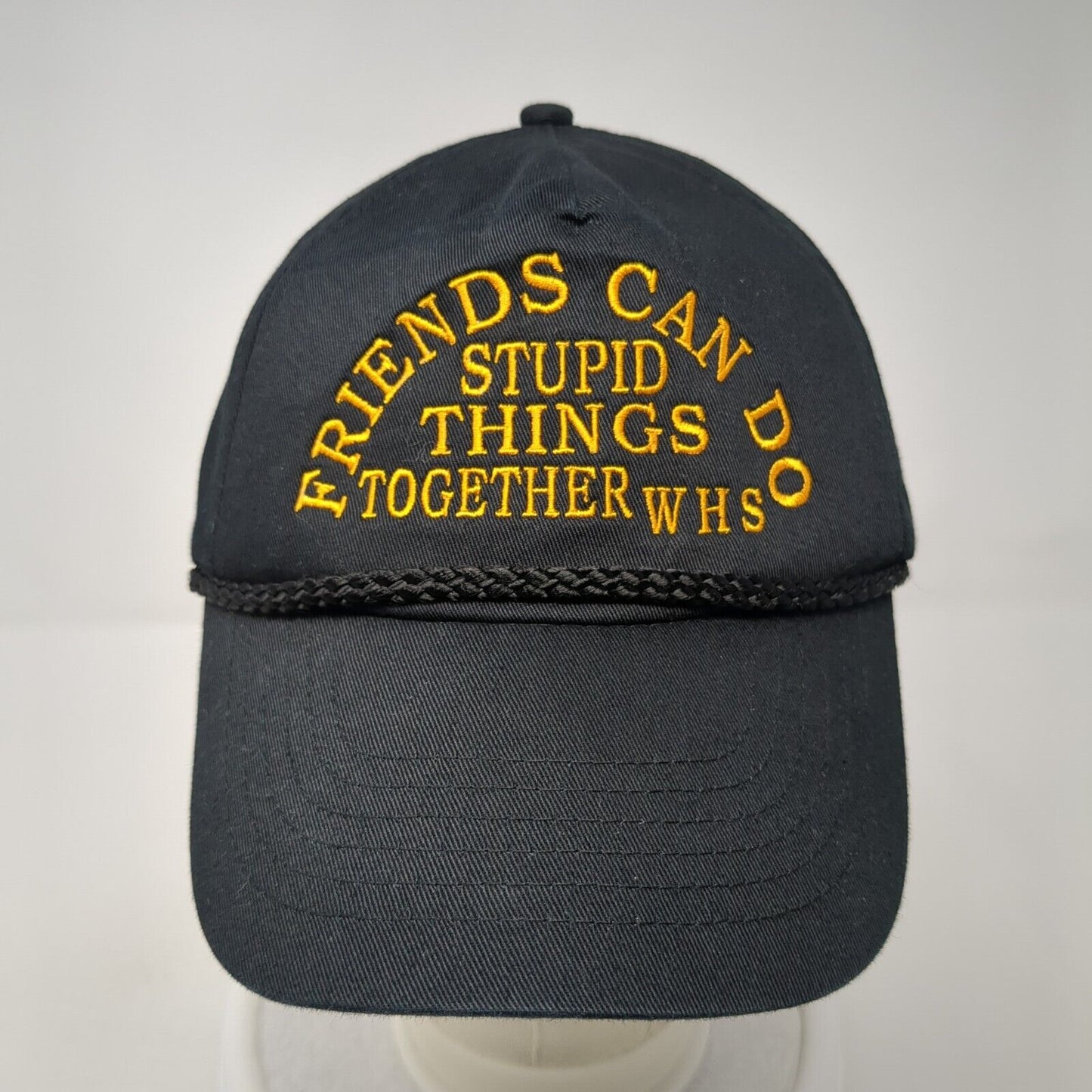 Friends Can Do Stupid Things Together Snapback Rope Hat Black One Size
