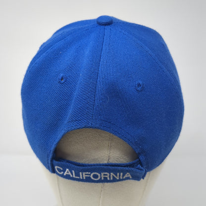 California Republic Bear Flag Strapback Hat Blue One Size Adjustable