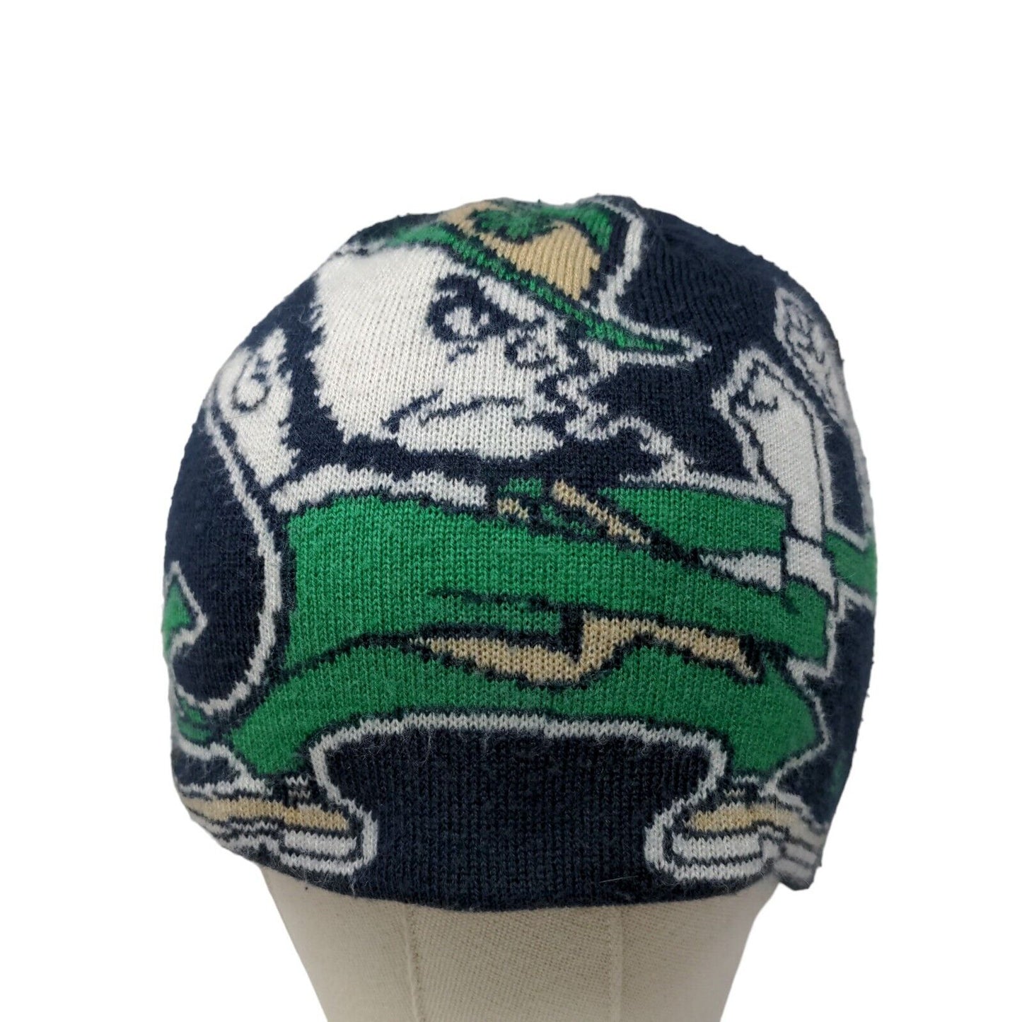 Adidas Men's Knit Beanie Hat Cap Blue Notre Dame Fighting Irish Embroidered Logo