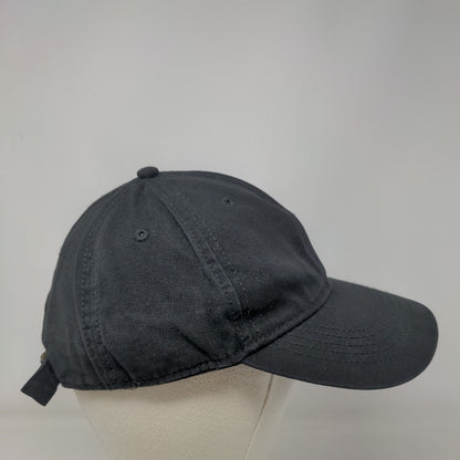 Unbranded Slideback Hat Black OSFM Adjustable Blank Vent Holes Solid
