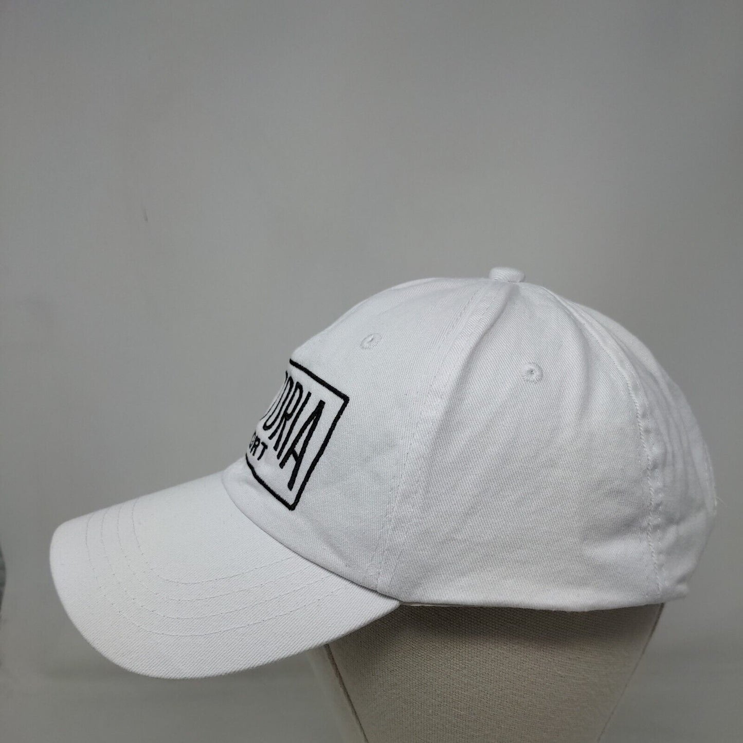 Victoria Sport Slideback Hat White One Size Embroidered Vent Holes