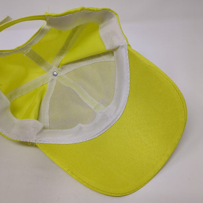Unbranded Strapback Hat Green One Size Adjustable Vented Holes 6 Panel Blank