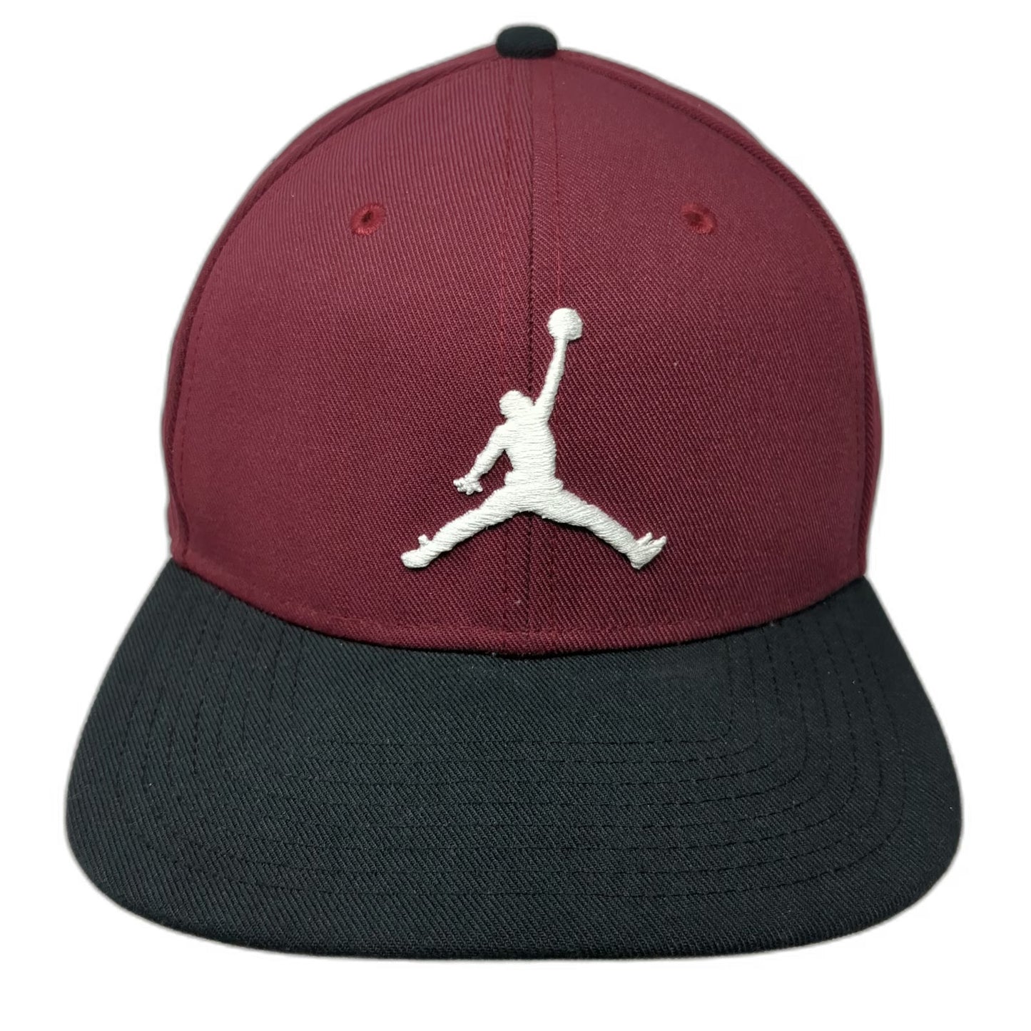 Jordan Snapback Hat Red Black One Size Flat Brim Jumpman Embroidered Logo Sports