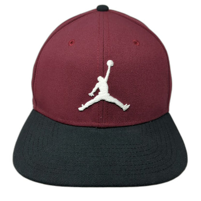 Jordan Snapback Hat Red Black One Size Flat Brim Jumpman Embroidered Logo Sports