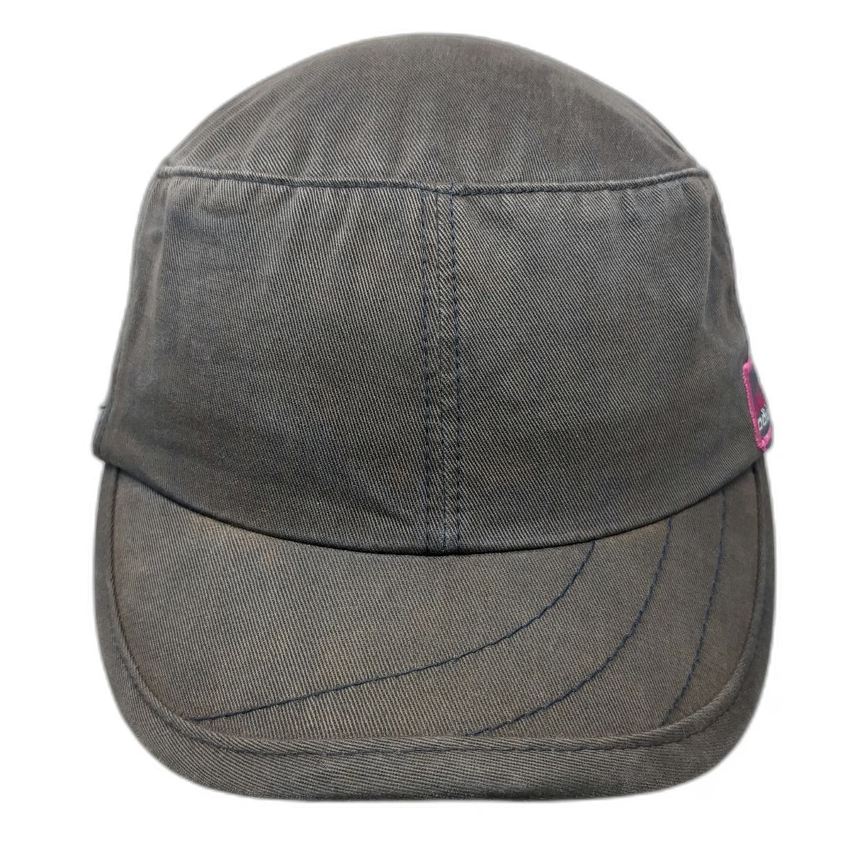 Adidas Army Cap Gray One Size Slideback Plaid Lining Pink Logo Adjustable Hat