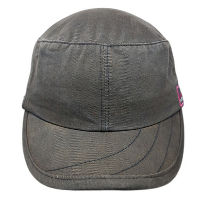 Adidas Army Cap Gray One Size Slideback Plaid Lining Pink Logo Adjustable Hat