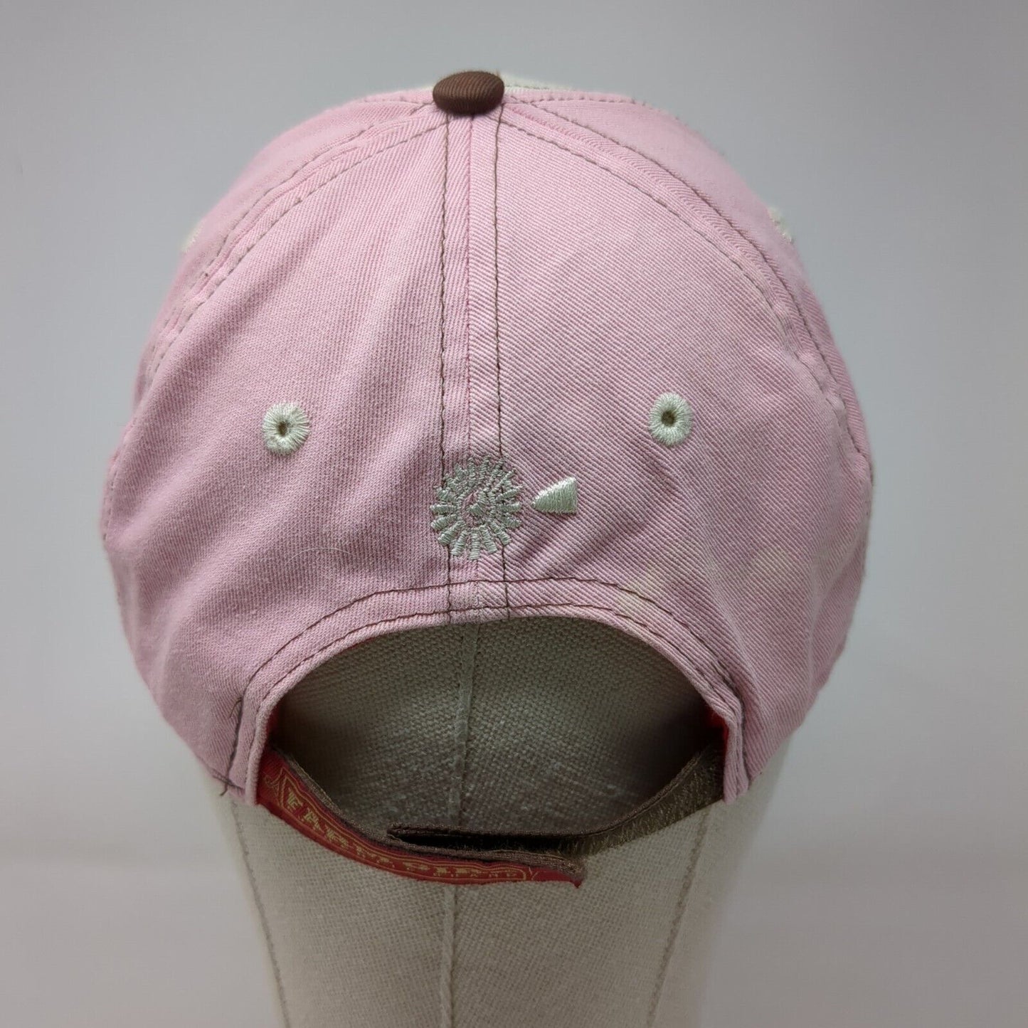 Farm Girl Authentic Strapback Hat Pink OSFA Embroidered Knee Dip & Lovin' It
