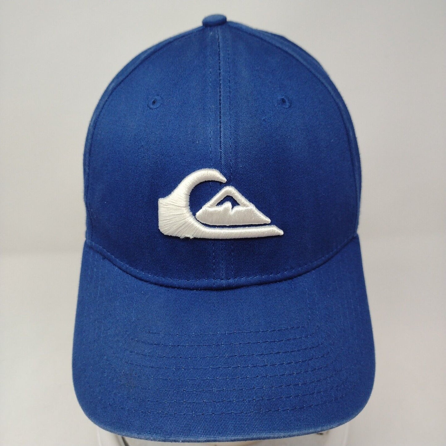Quiksilver Fitted Hat Blue OSFM Embroidered Vented Holes 39Thirty New Era