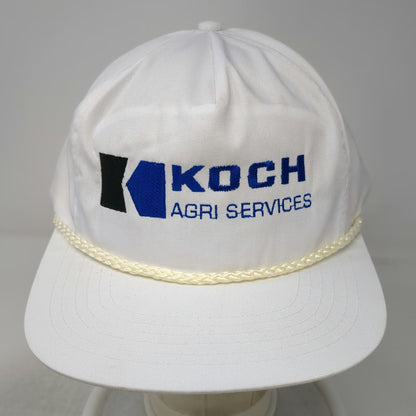 Head To Toe Trucker White One Size Koch Agri Services Rope Hat Slideback Blue