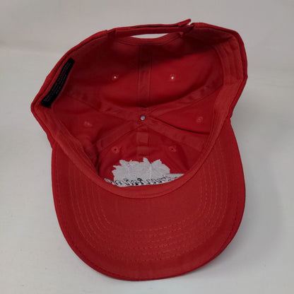 Cruising With Carnival Strapback Hat Red XXL Adjustable Vented Holes Cotton