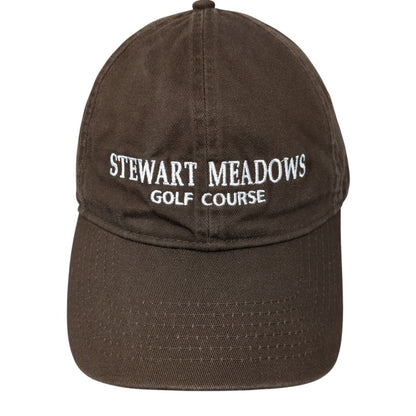 Stewart Meadows Golf Course Slideback Hat Brown One Size Embroidered