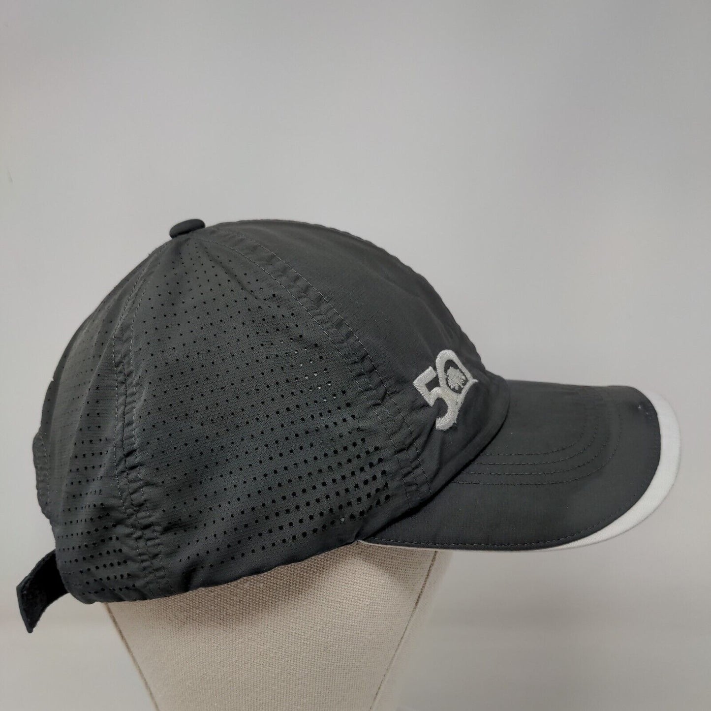 Nike 50 Strapback Hat Gray One Size Adjustable Breathable Embroidered Logo