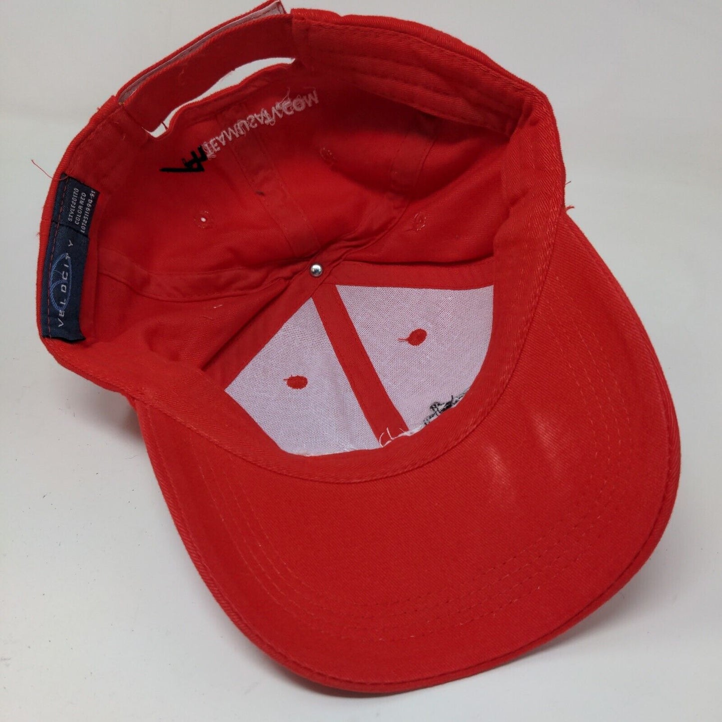 A Team USA TV Men's Strapback Hat Red Embroidered Logo Adjustable