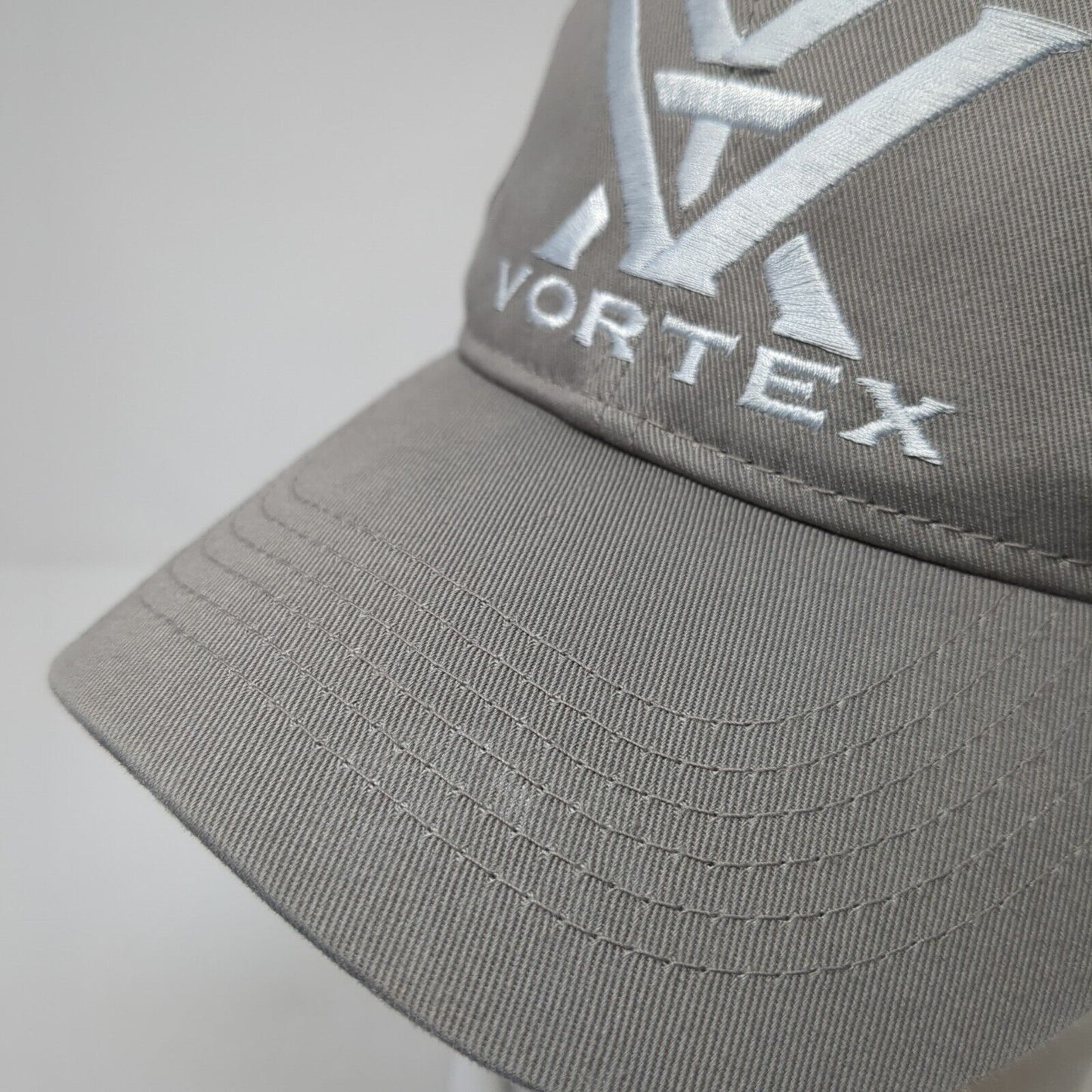 Vortex Snapback Trucker Hat Gray One Size Adjustable Mesh Back 6 Panel