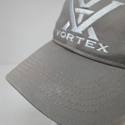 Vortex Snapback Trucker Hat Gray One Size Adjustable Mesh Back 6 Panel