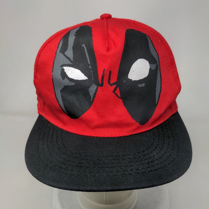 Marvel Deadpool Snapback Hat Red OSFM Adjustable Colorblock Vent Holes