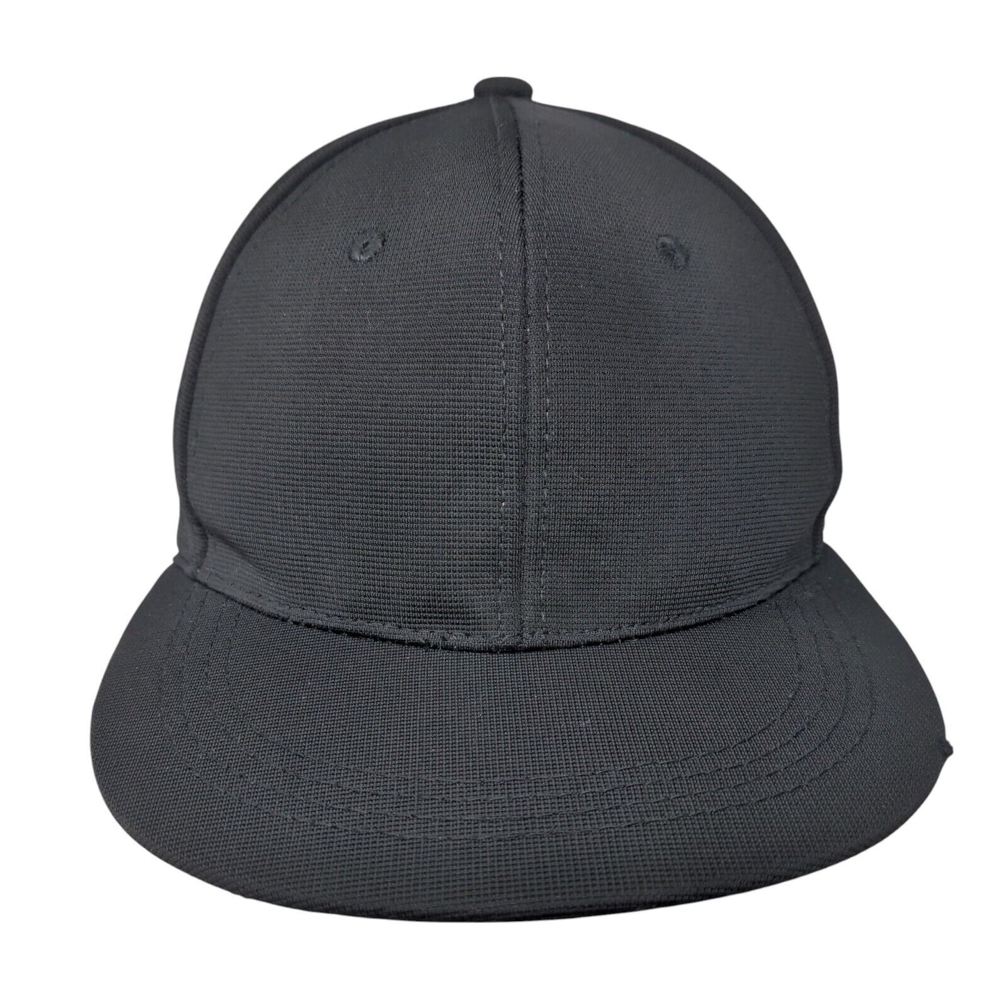 Unbranded Fitted Hat Black One Size Lightweight Vented Holes 6 Panel Blank