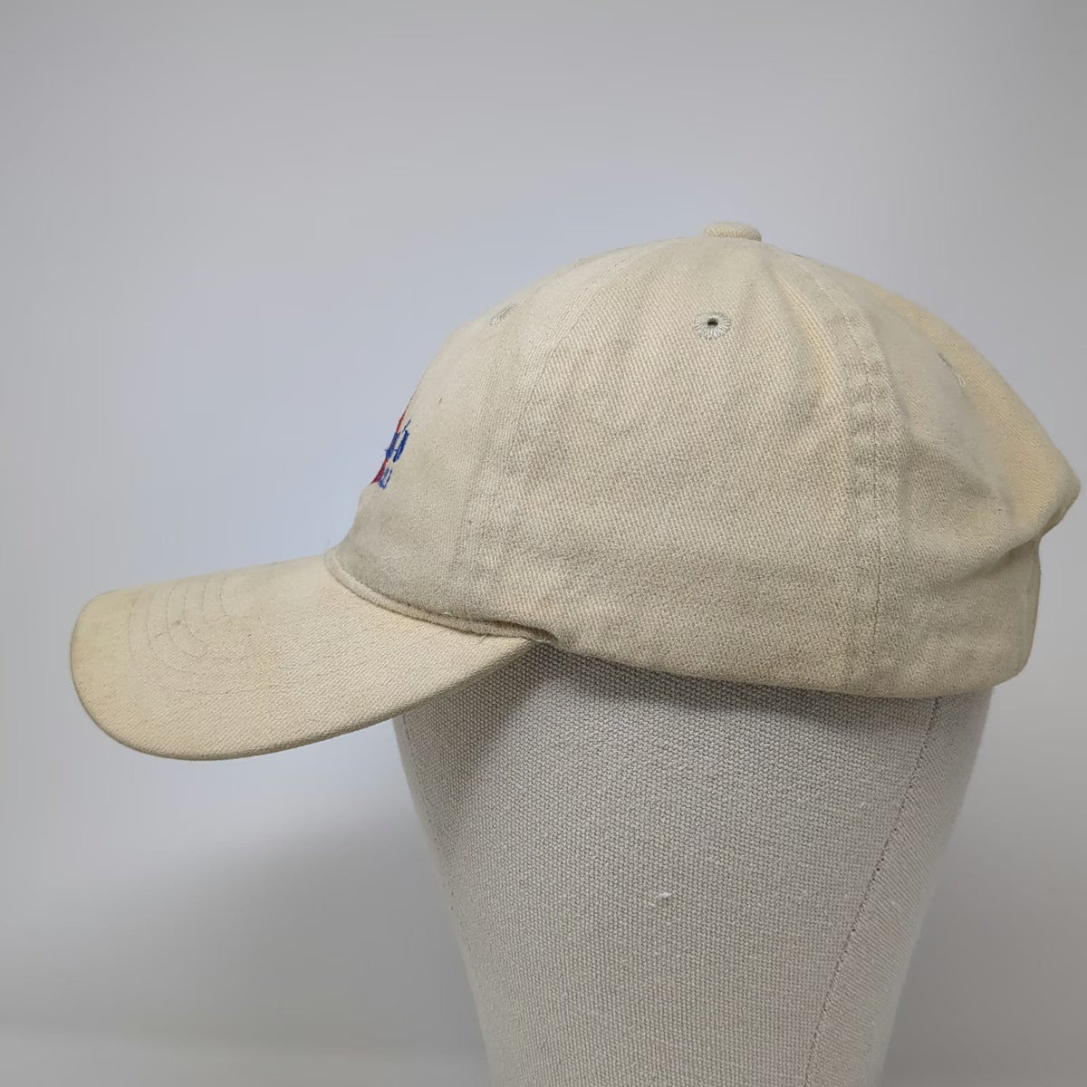 Sportsman Baseball Cap Beige One Size Slideback Cotton Bait Tackle Fishing Hat