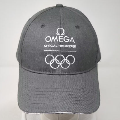 Omega Olympic Games Official Timekeeper Logo Gray White OSFA Slideback Cap Hat