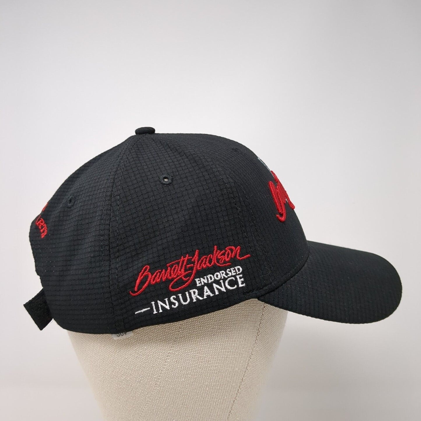 Barrett-Jackson Houston Strapback Hat Black One Size Adjustable Mid Fit Ahead