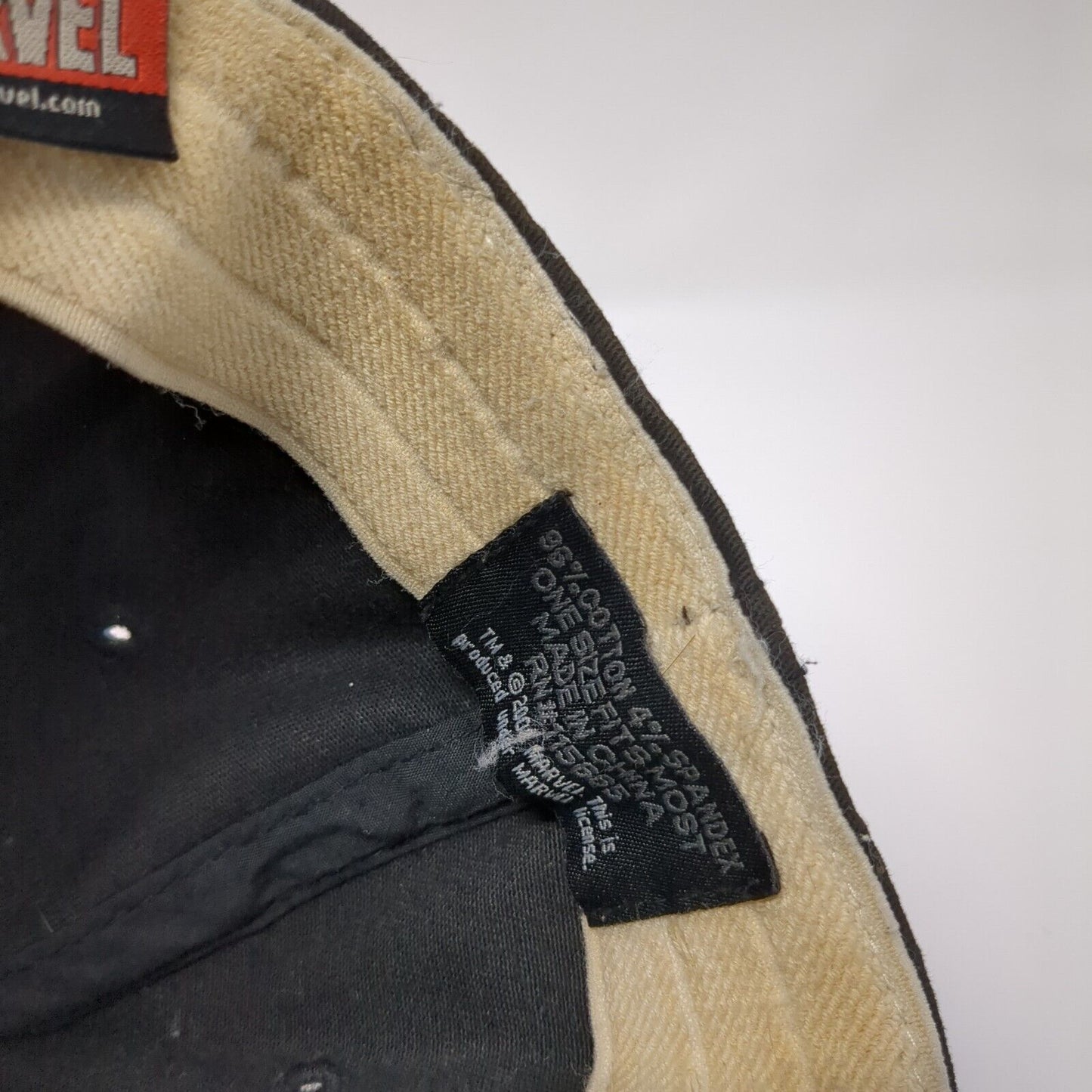 The Punisher Fitted Hat Black One Size Embroidered 6 Panel Marvel