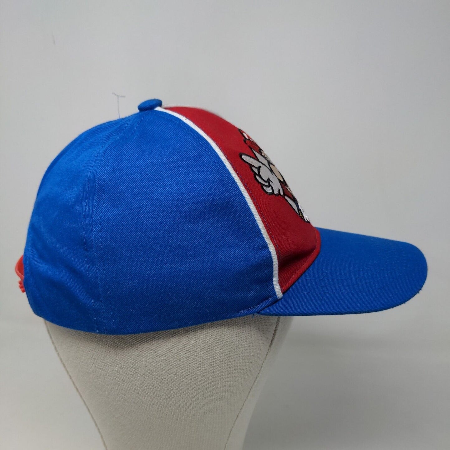 Super Mario Boy's Snapback Hat Blue Red Embroidered Logo Adjustable