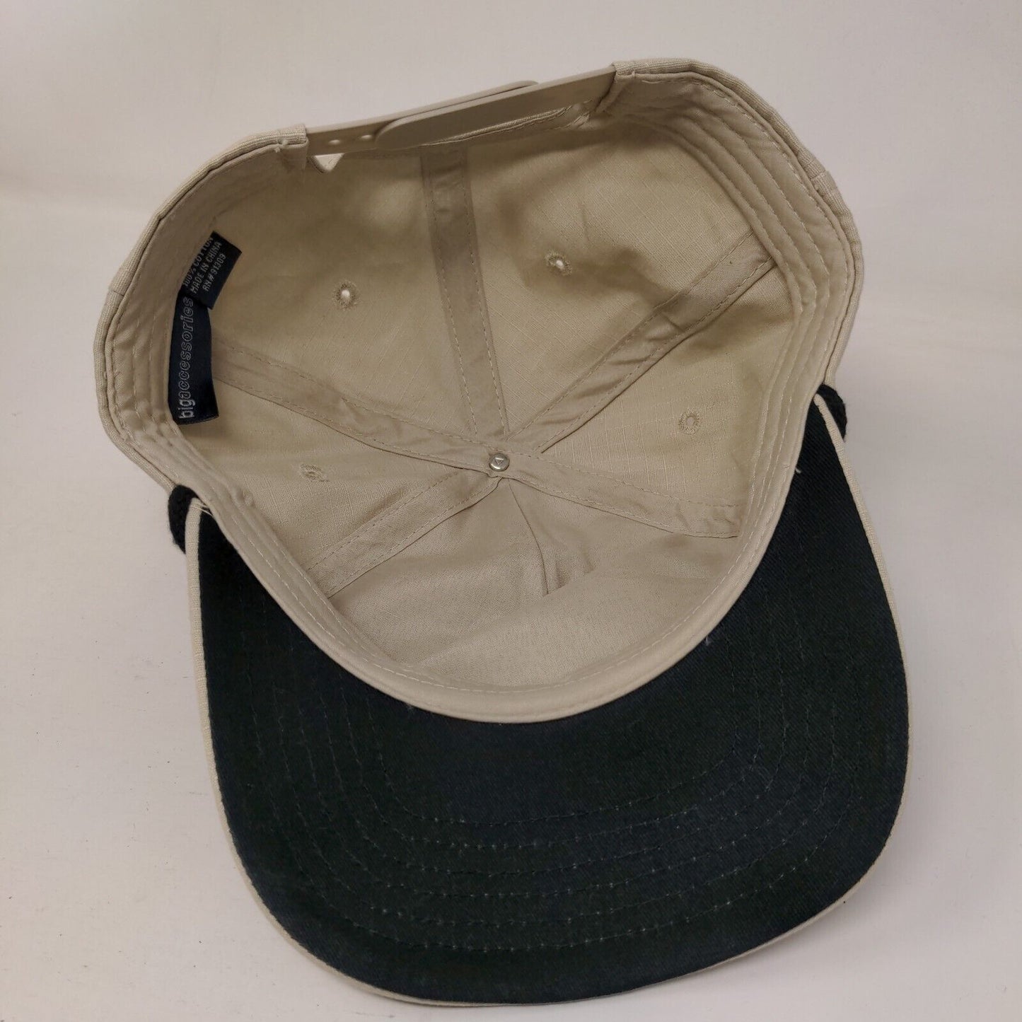 Cold Cocktails Snaoback Hat Tan One Size Adjustable Rope Vented Holes Cotton
