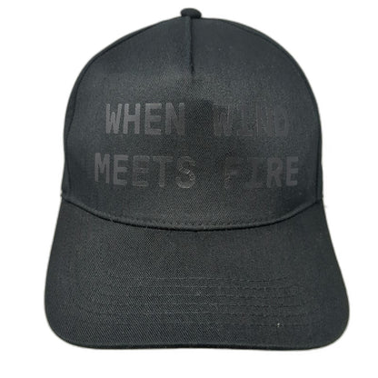 Otto 5 Panel Black Hat One Size Elevation Worship When Wind Meets Fire Snapback