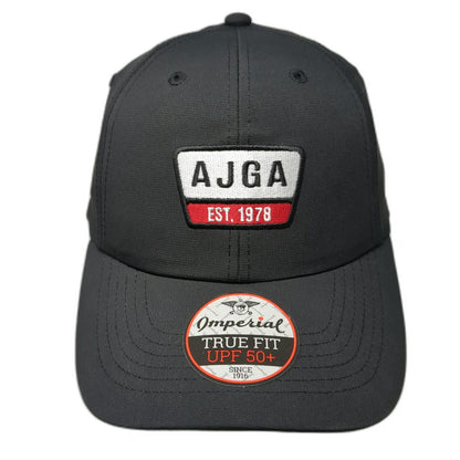 Imperial Baseball Cap Black OSFM AJGA Golf Performance Adjustable Hat UPF 50+