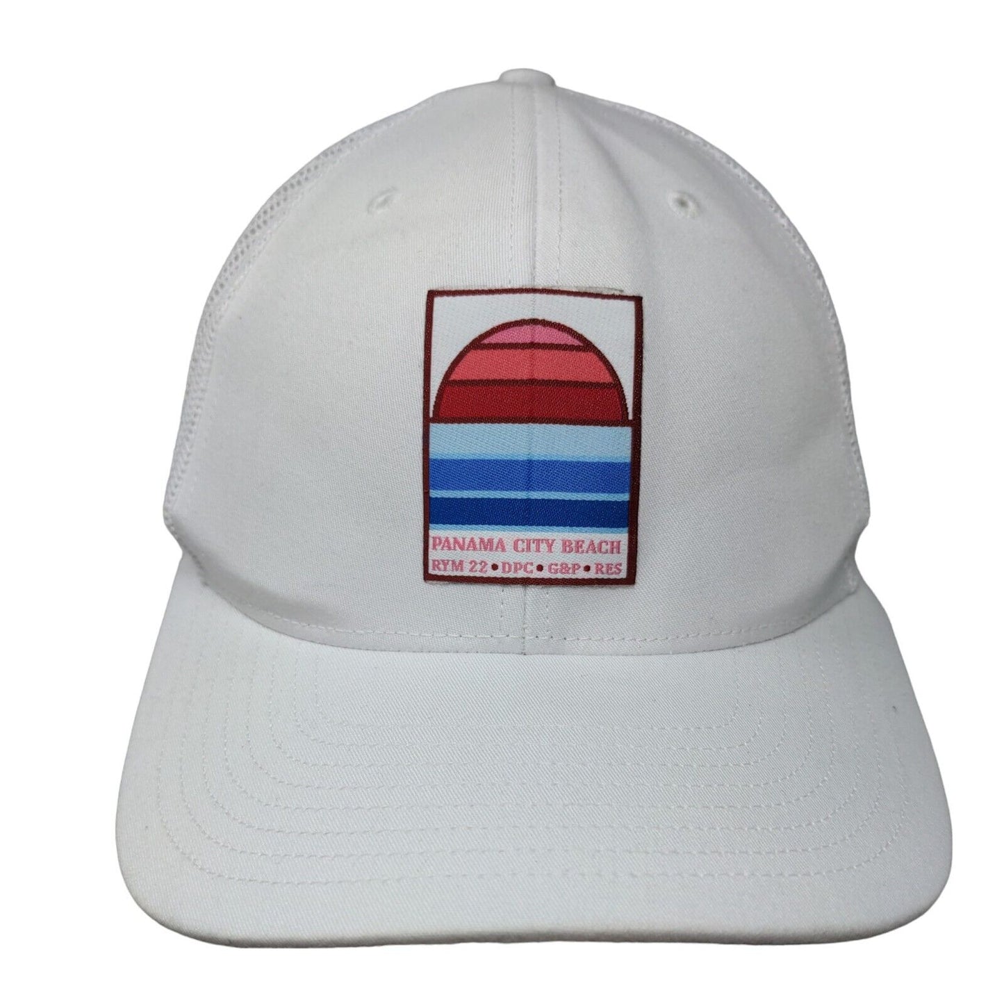 Panama City Beach Snapback Trucker Hat White One Size Mesh Back Richardson