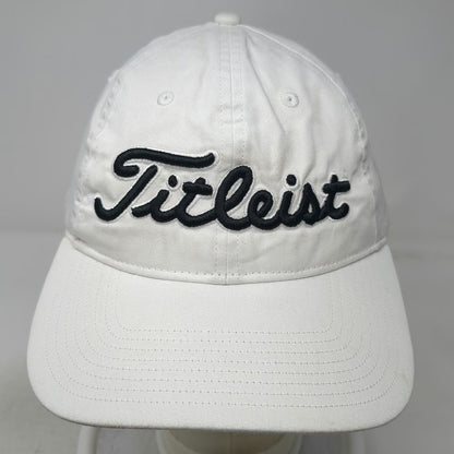 Titleist Baseball Cap White One Size Golf Slideback TSR Logo Gray Underbill Hat