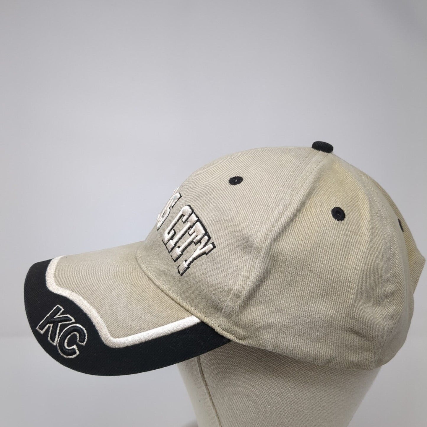 Kansas City Strapback Hat Tan One Size Embroidered 6 Panel Fahrenheit