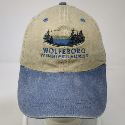 Ouray Sportswear Baseball Cap Beige Blue One Size Wolfeboro Lake Strapback Hat