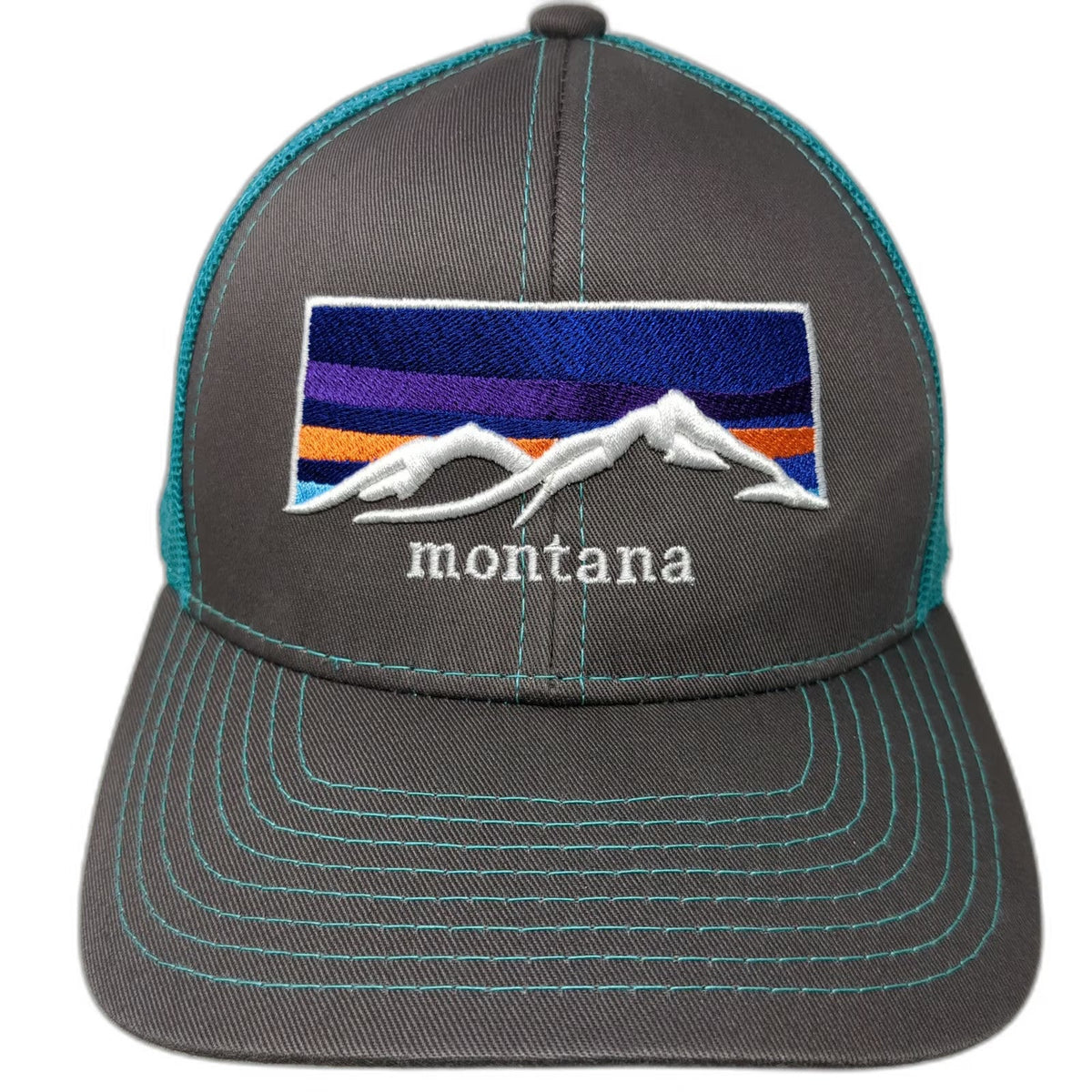 Outdoor Cap Baseball Gray Green One Size Trucker Snapback Montana Mountain Hat