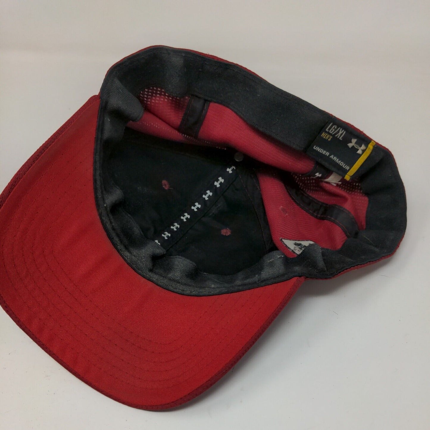 Under Armour Best Way Disposal Indianapolis Fitted Hat Red L/XL Embroidered