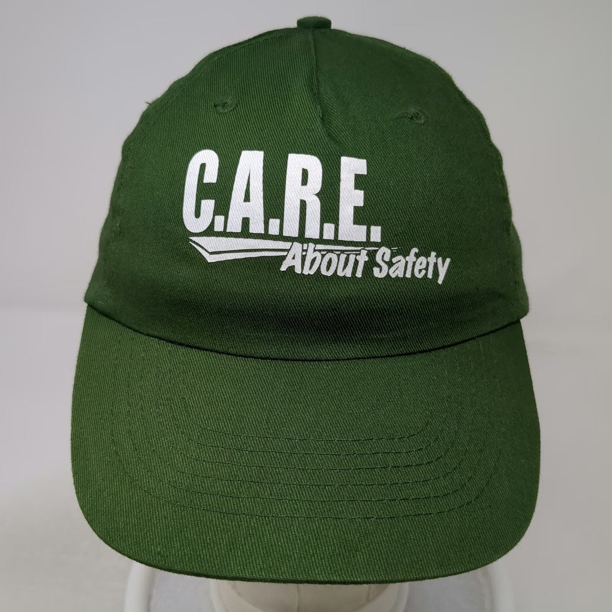 HitWear 5 Panel Green One Size Strapback Cotton CARE About Safety Awareness Hat