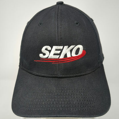 New Era SEKO Logistics Baseball Cap Black White Red OSFM 9FORTY Strapback Hat