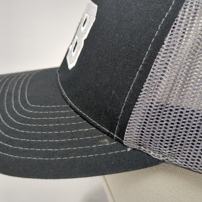 NB Snapback Mesh Back Trucker Hat Black Small Embroidered Adjustable