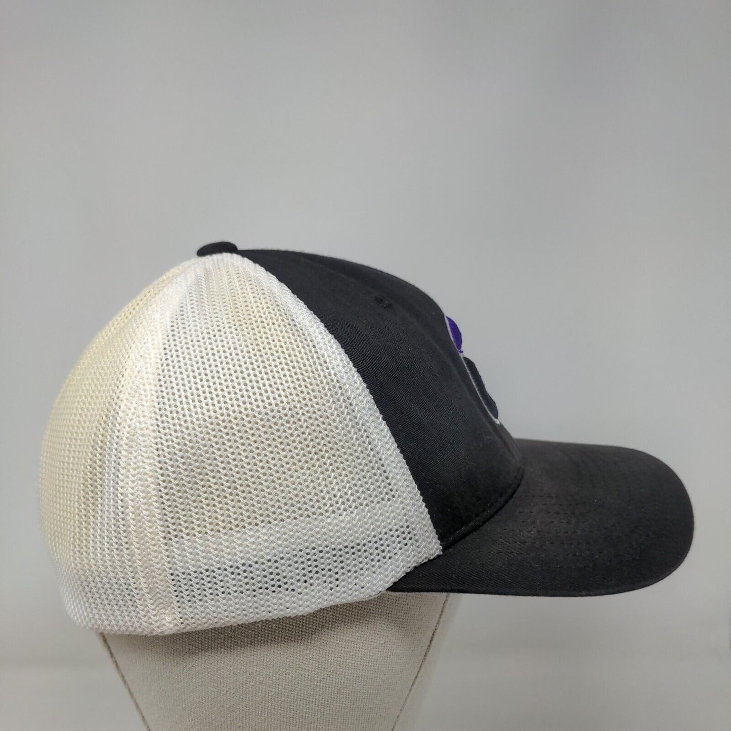 Port Authority Fitted Trucker Hat Black L/XL Embroidered Mesh Back 6 Panel