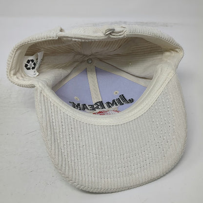 Jim Beam Whiskey Bourbon Baseball Cap Beige One Size Corduroy Organic Logo Hat