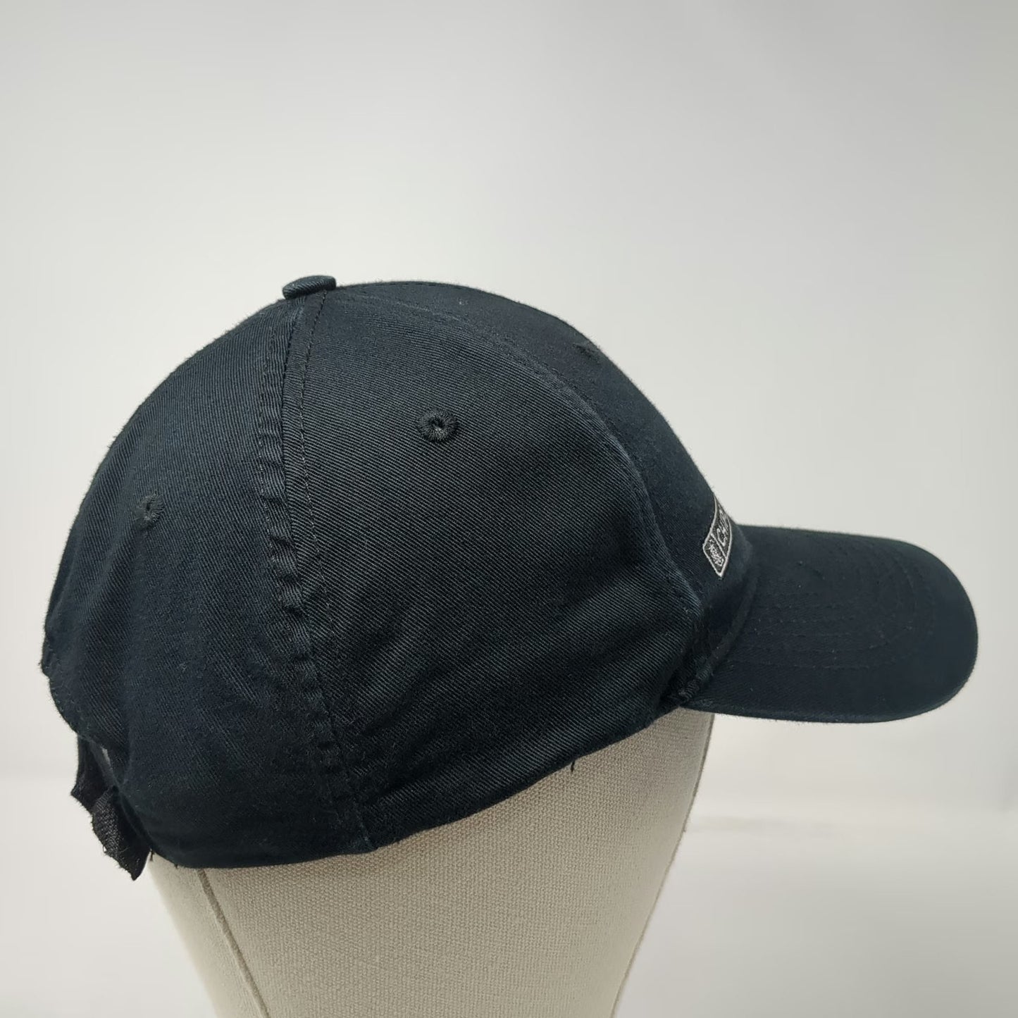 Loomstate Baseball Cap Black One Size Chipotle Logo Organic Cotton Strapback Hat