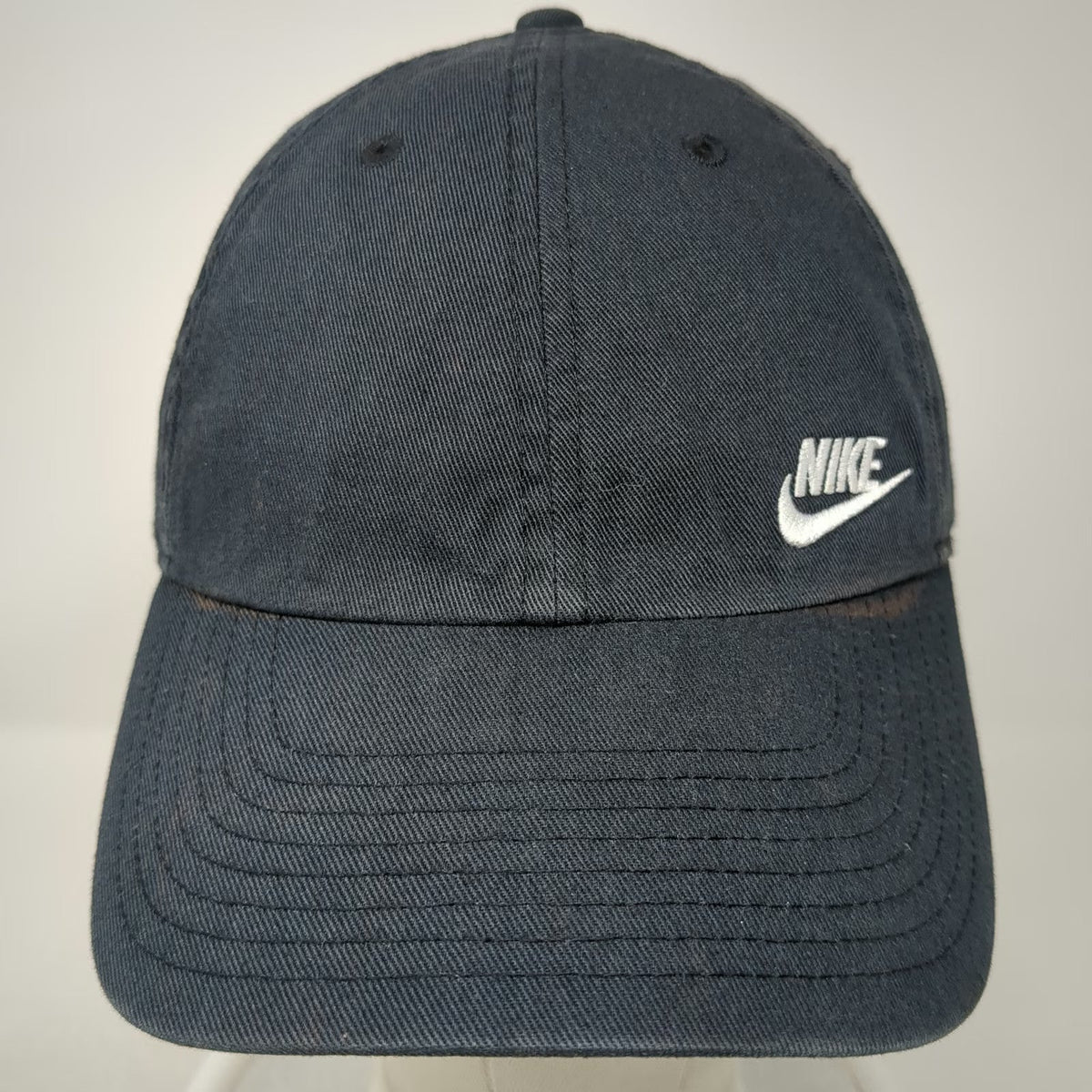 Nike Baseball Cap Blue One Size Adjustable Heritage86 Cotton Slideback Logo Hat