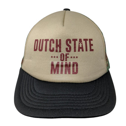 Dutch State Of Mind Snapback Mesh Back Trucker Hat Camo One Size District