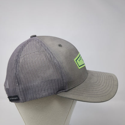 Vortex Snapback Trucker Hat Gray One Size Adjustable Breathable Mesh Back