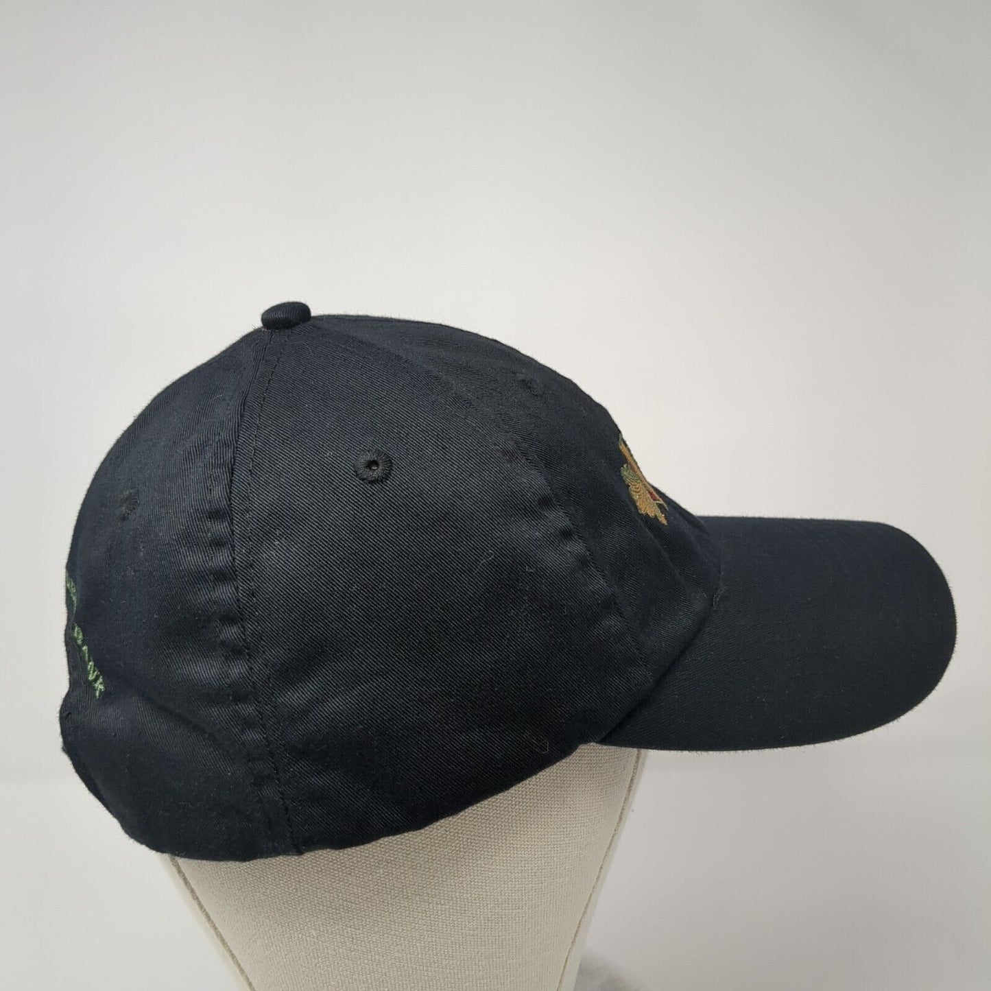 IIB Idaho Independent Bank Strapback Hat Black One Size Adjustable