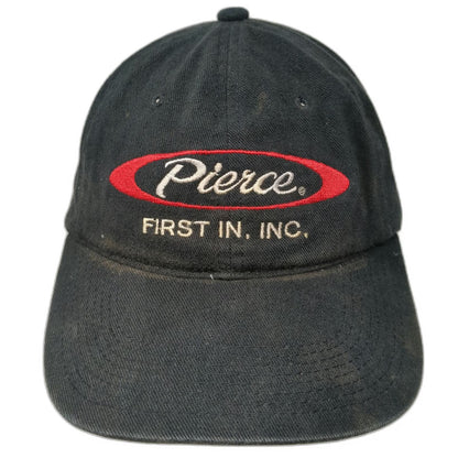 Headliner Snapback Black One Size Hat Pierce First In Inc Cotton Embroidered