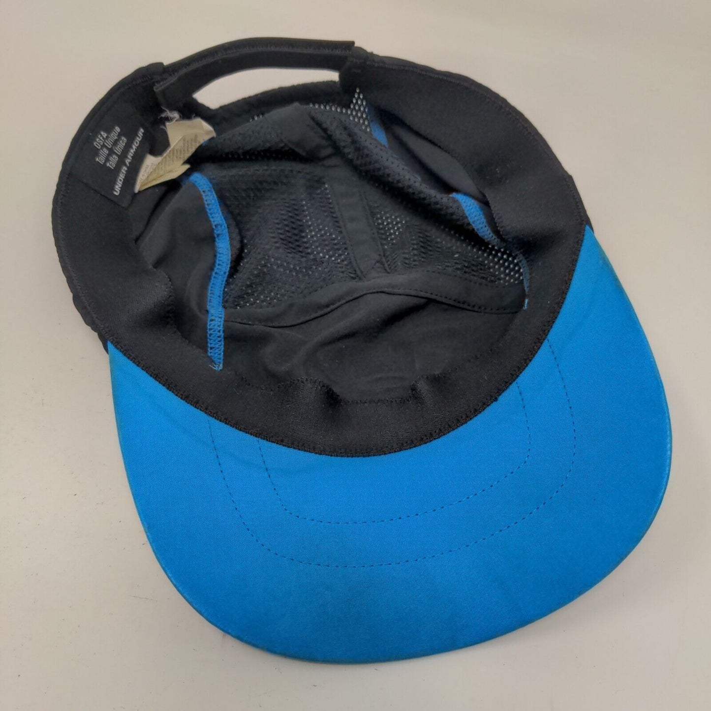 Under Armour Strapback Running Cap Black OSFA Adjustable Breathable Mesh