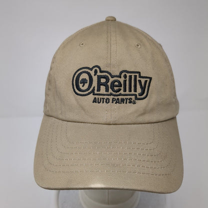 O'Reilly Auto Parts Strapback Hat Tan One Size Adjustable Embroidered Cotton