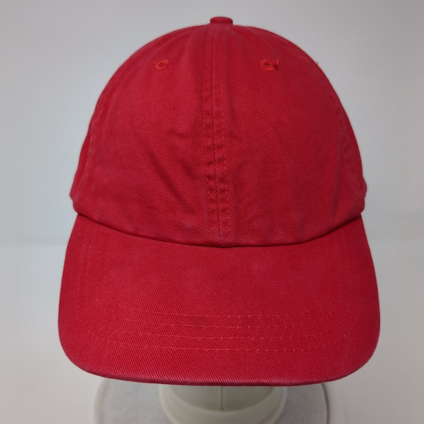 Unbranded Slideback Hat Red One Size Adjustable Blank Solid 6 Panel