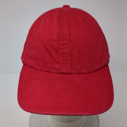 Unbranded Slideback Hat Red One Size Adjustable Blank Solid 6 Panel